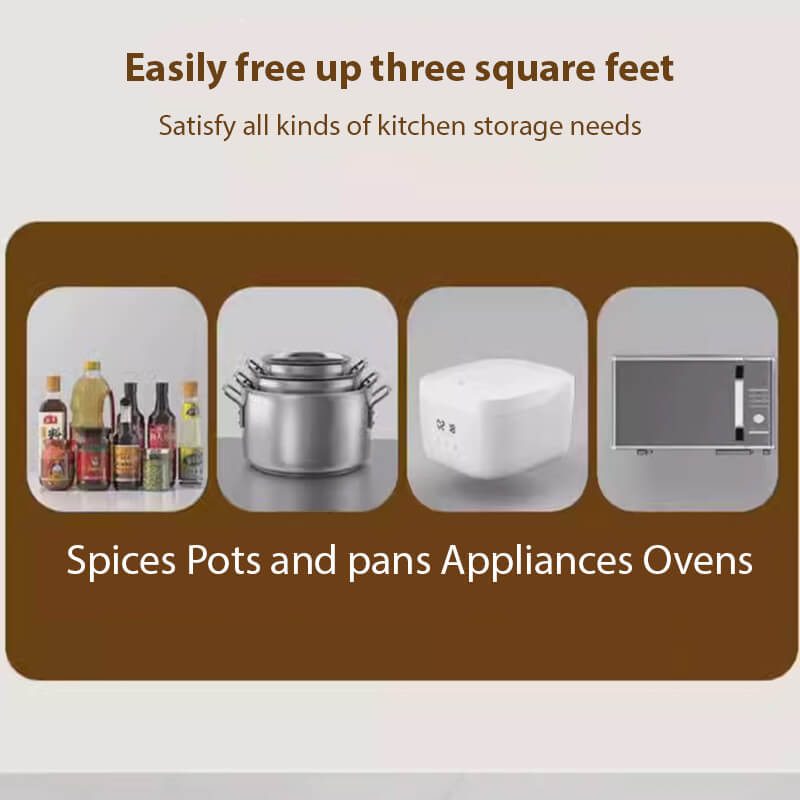 6-Tier Kitchen Storage Shelves(Black)