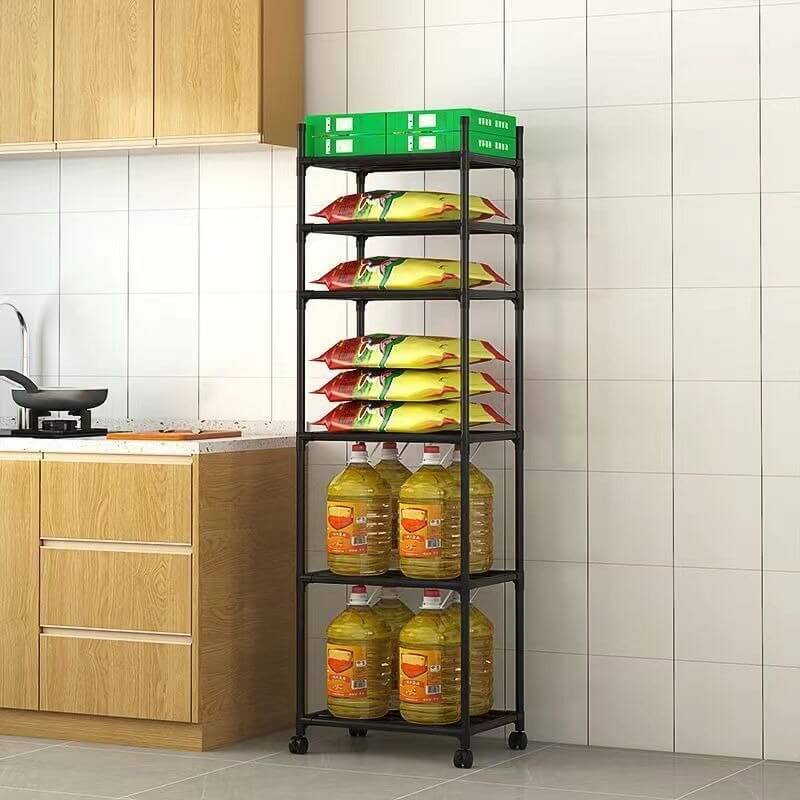 6-Tier Kitchen Storage Shelves(Black)