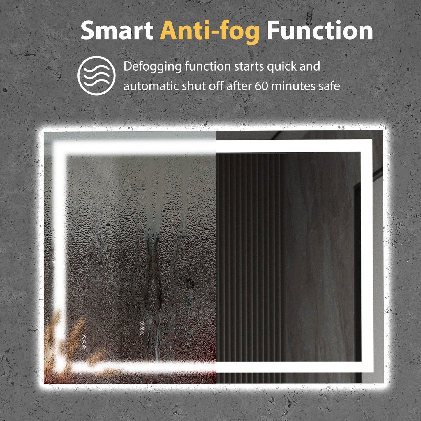 LED Bathroom Mirror With Lights, 48×36 Inch, Wall Vanity LED Mirror Tempered Glass Stepless Dimmable, Double Front And Back Light, Anti - Fog, Memory Smart Mirror For Bathroom - skytreesports