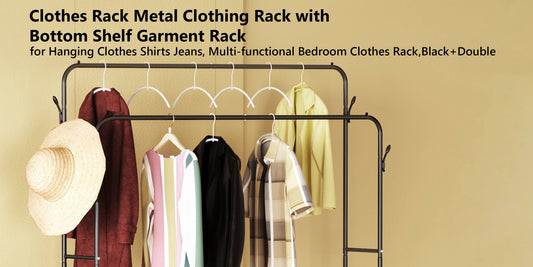Student Dorm Room Must-Haves: Portable Clothing Racks with Bottom Storage - skytreesports