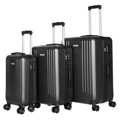 Luggage 3pcs -Model S301  28“24“20” Black suitcase