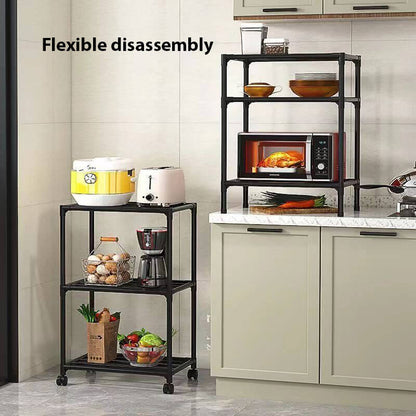 6-Tier Kitchen Storage Shelves(Black)