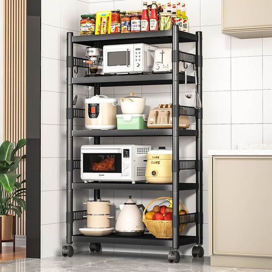 5-Tier Kitchen Storage Shelves  (Black)