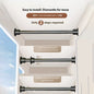 Closet Rods For Hanging Clothes, Thickened Diameter Heavy Duty Closet Rod Adjustable Clothes Hanging Rod Matte Black Closet Poles For Wardrobes, Bathroom, Windows, Various Sizes Available - skytreesports