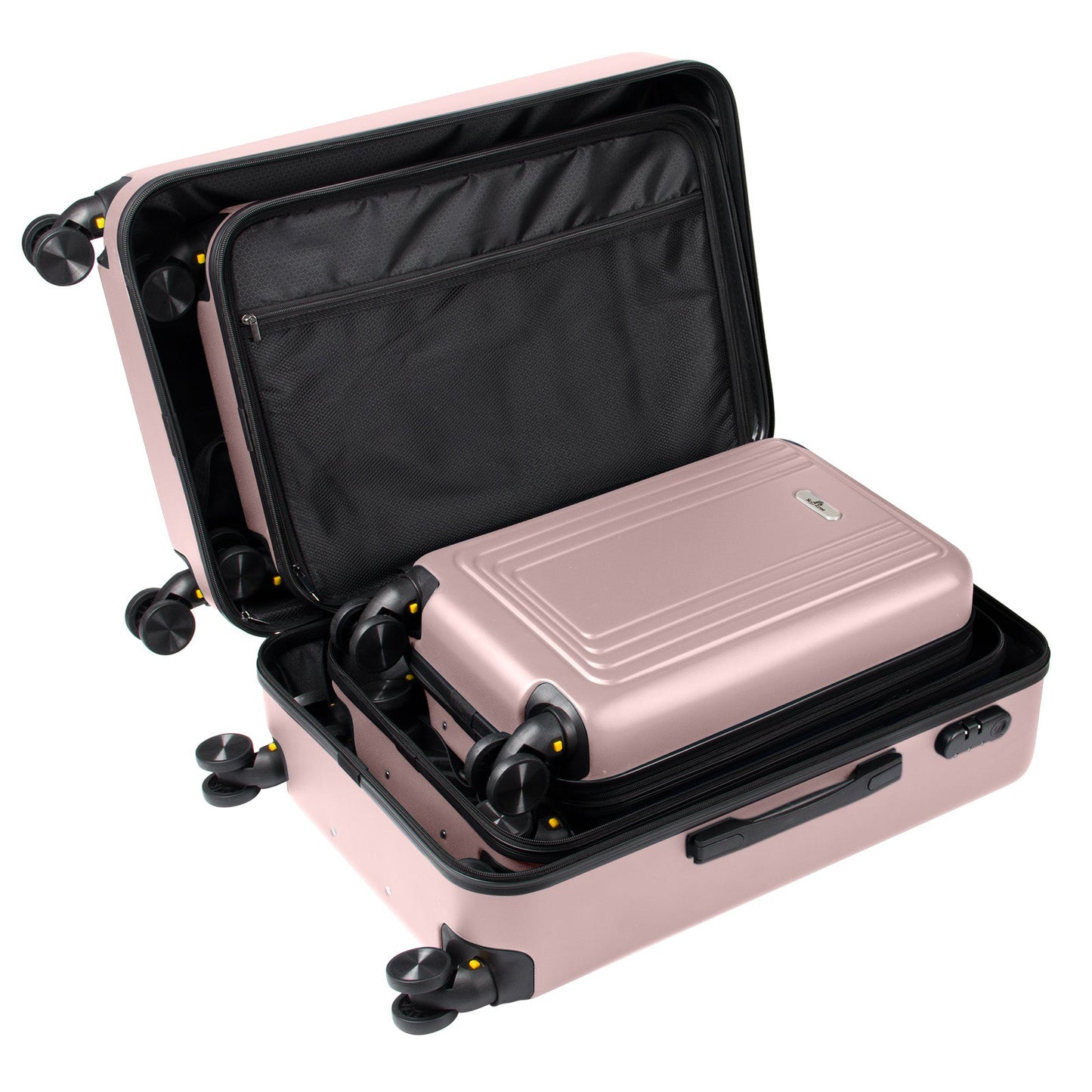 Luggage 3 Piece Set ABS Hardshell Suitcase Set With Scratch - Resistant Surface, Four Multi - directional Wheels, Expandable For Up to 25% More Space, Light weight Carry On Suitcase( 3 PIECE SET(18"/22"/26")) - skytreesports