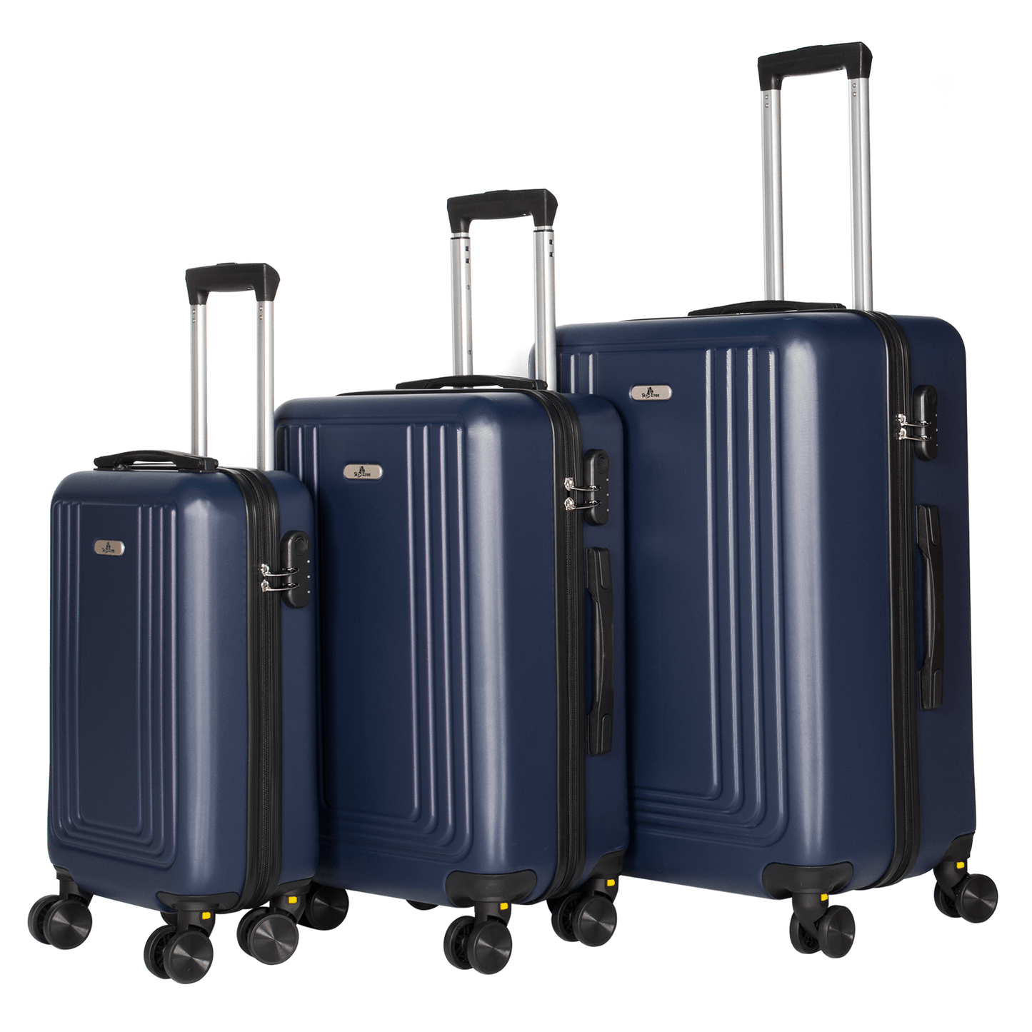 Luggage 3 Piece Set ABS Hardshell Suitcase Set With Scratch - Resistant Surface, Four Multi - directional Wheels, Expandable For Up to 25% More Space, Light weight Carry On Suitcase( 3 PIECE SET(18"/22"/26")) - skytreesports