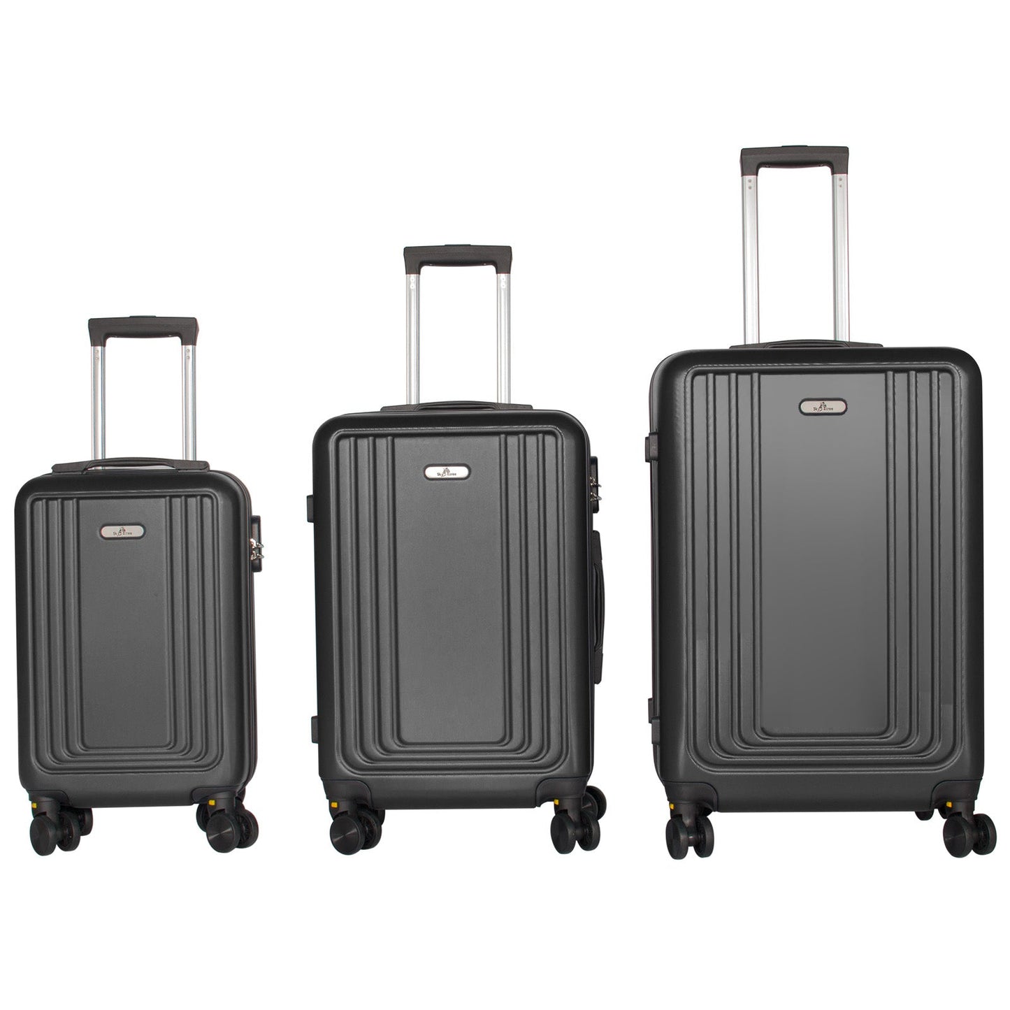 Luggage 3 Piece Set ABS Hardshell Suitcase Set With Scratch - Resistant Surface, Four Multi - directional Wheels, Expandable For Up to 25% More Space, Light weight Carry On Suitcase( 3 PIECE SET(18"/22"/26")) - skytreesports