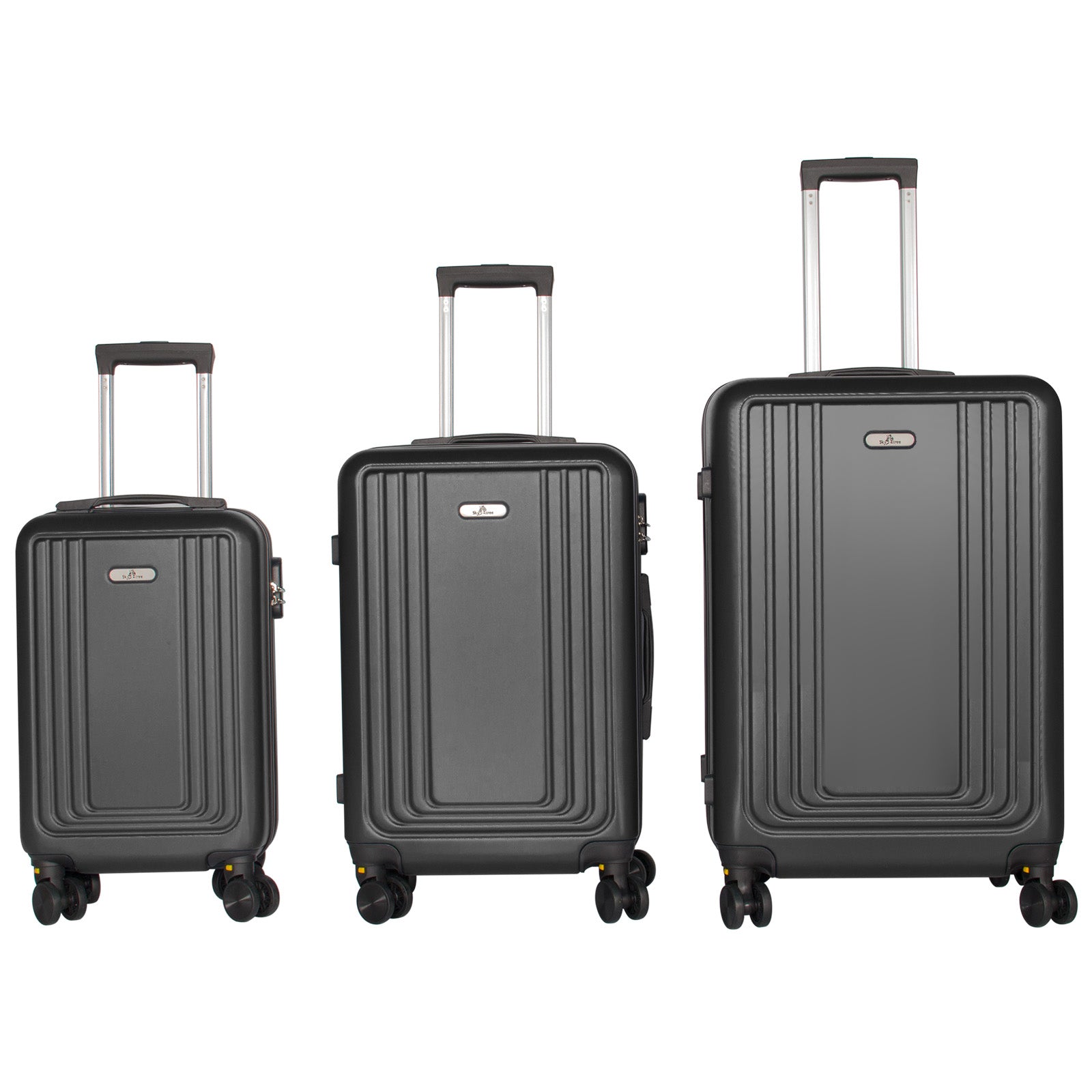 Luggage 3 Piece Set ABS Hardshell Suitcase Set With Scratch - Resistant Surface, Four Multi - directional Wheels, Expandable For Up to 25% More Space, Light weight Carry On Suitcase( 3 PIECE SET(18"/22"/26")) - skytreesports