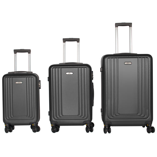 Luggage 3 Piece Set ABS Hardshell Suitcase Set With Scratch - Resistant Surface, Four Multi - directional Wheels, Expandable For Up to 25% More Space, Light weight Carry On Suitcase( 3 PIECE SET(18"/22"/26")) - skytreesports