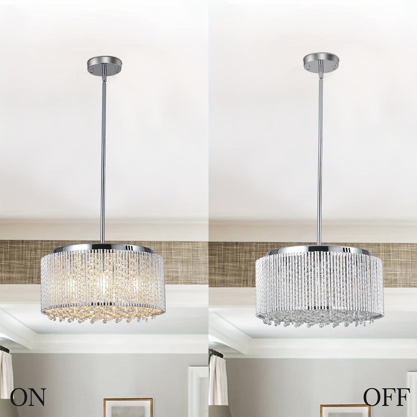 Modern Crystal Chandelier for Living - Room Round Cristal Lamp Luxury Home Decor Light Fixture - skytreesports