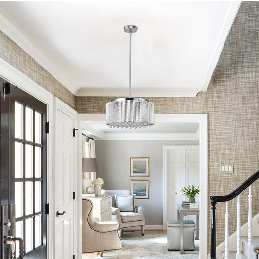 Modern Crystal Chandelier for Living - Room Round Cristal Lamp Luxury Home Decor Light Fixture - skytreesports